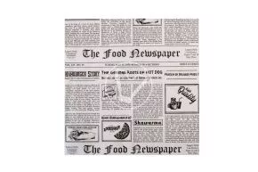 Подложки бумажные в листах, черный newsaper, 300х300мм