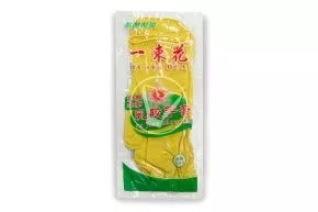 Rubber gloves, 50 g, size M, yellow