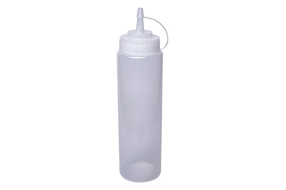 Sauce bottle, 700 ml, with lid, transparent