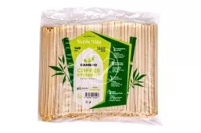 Bamboo stirrer with square end, 140*4.5*1.3mm.