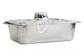 Форма алюминиевая "Кастрюля" с крышкой SP-300, 300*190*70 мм., 3800 мл.