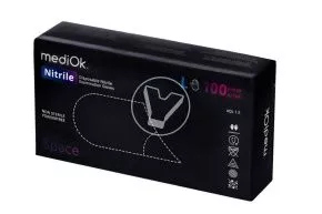 Nitril gloves, for observation, non-powdered, black, size L, VerdeVita