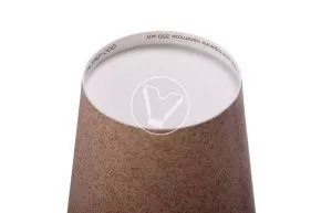 ჭიქა 350 მლ. d-90 ცხელი სასმელისთვის, კრაფტისთვის