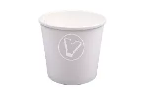 თეთრი თასი სახურავის გარეშე წვნიანისთვის EcoSoup, 760 მლ