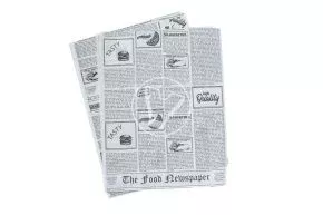 ქაღალდის დასაფენი, შავი newsaper, 300x400 მმ