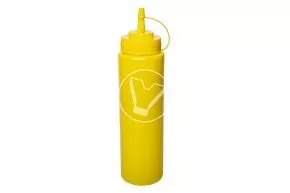 ბოთლი სოუსისთვის, 700 მლ, ყვითელი, თავსახურით