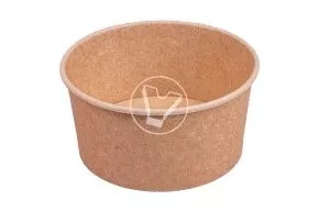 Salad packaging 1000 ml. Pure Kraft without lid (Benders)